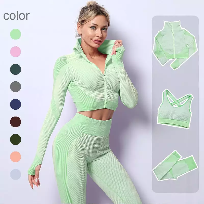 2/3PCS Seamless Women gym Yoga Set Workout Sportswear