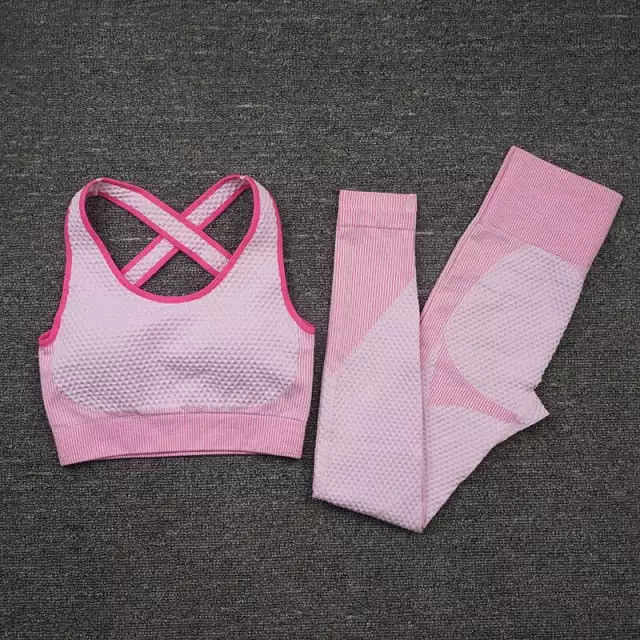 2/3PCS Seamless Women gym Yoga Set Workout Sportswear