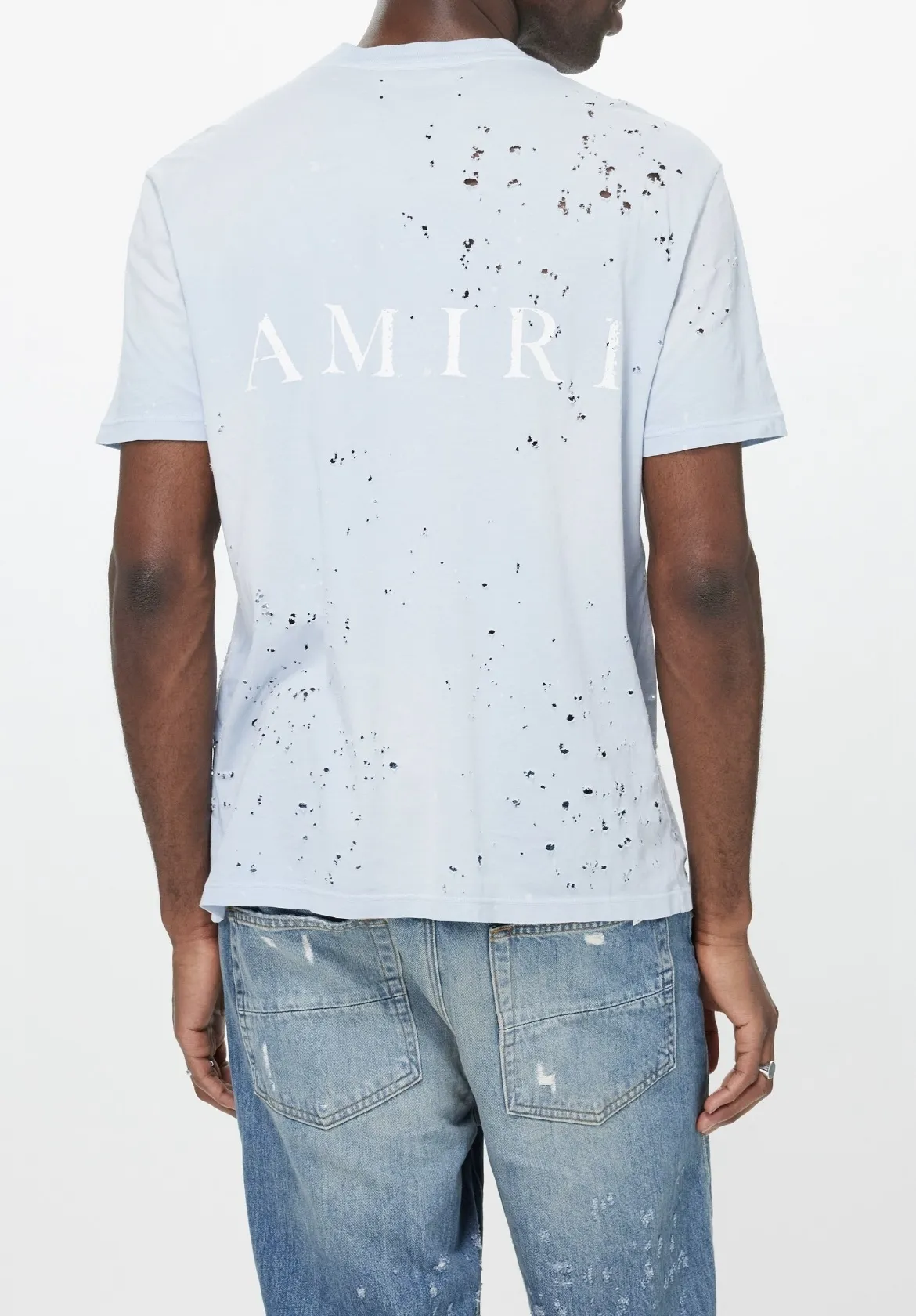 AMIRI  |Crew Neck Street Style Cotton Short Sleeves Logo