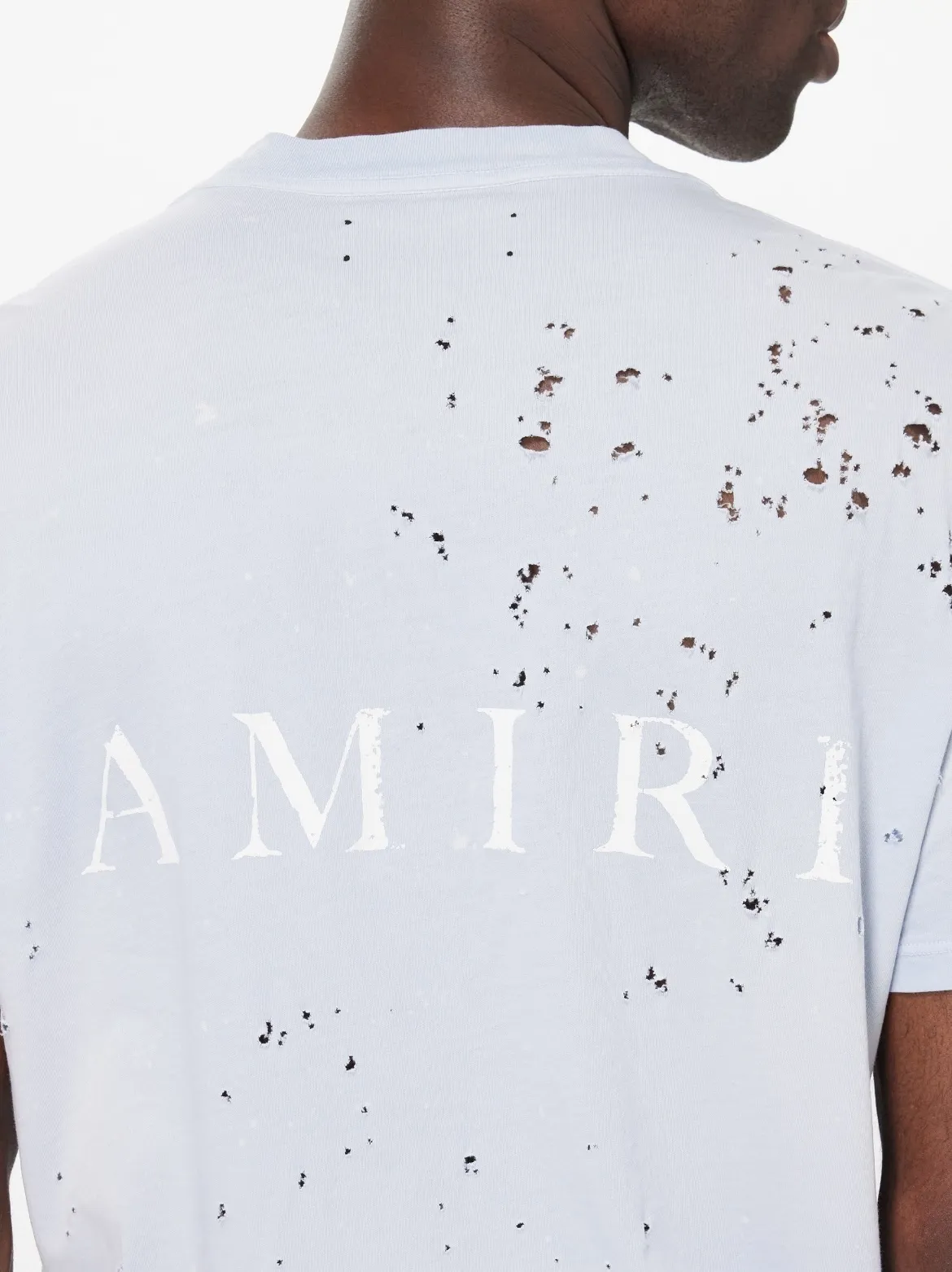 AMIRI  |Crew Neck Street Style Cotton Short Sleeves Logo