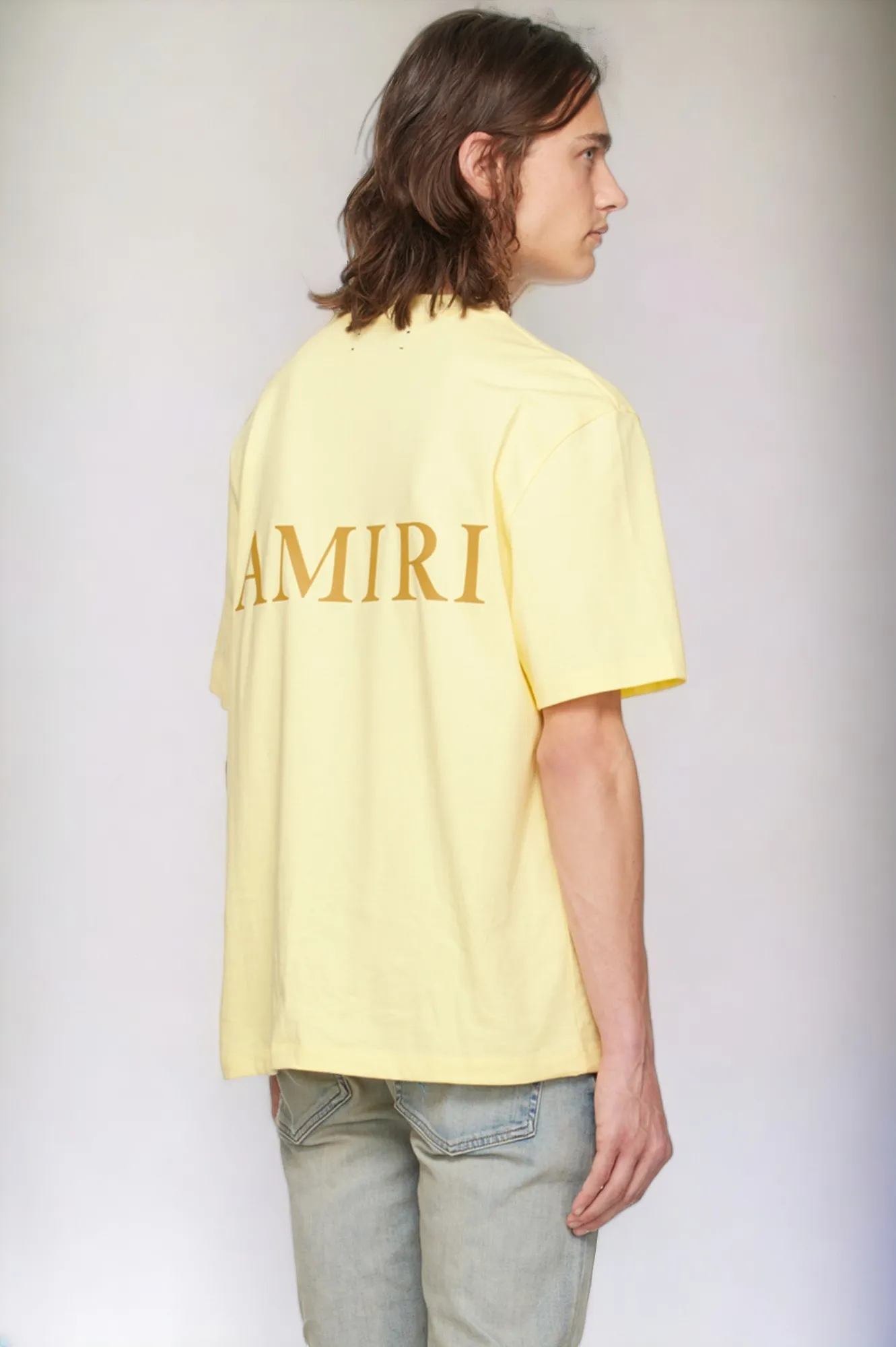 AMIRI  |Crew Neck Street Style Plain Cotton Oversized Logo