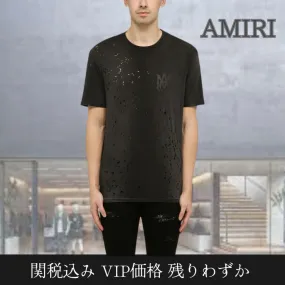 AMIRI  |Crew Neck Street Style Plain Cotton Short Sleeves Logo