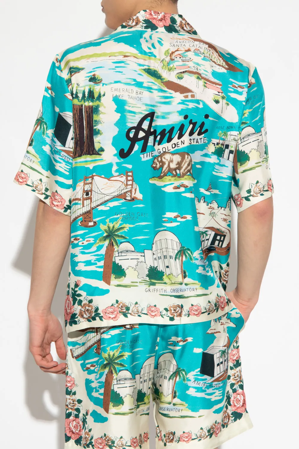 AMIRI  |Unisex Silk Street Style Short Sleeves Shirts