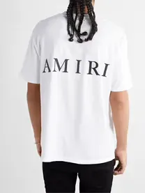 AMIRI  |Unisex Street Style U-Neck Short Sleeves Oversized Logo