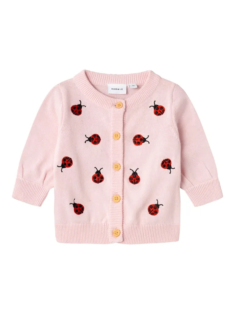 Baby Girl Long Sleeve Ladybird Cardi