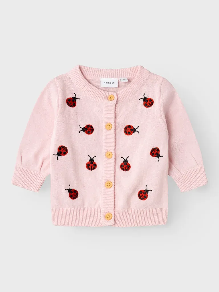 Baby Girl Long Sleeve Ladybird Cardi