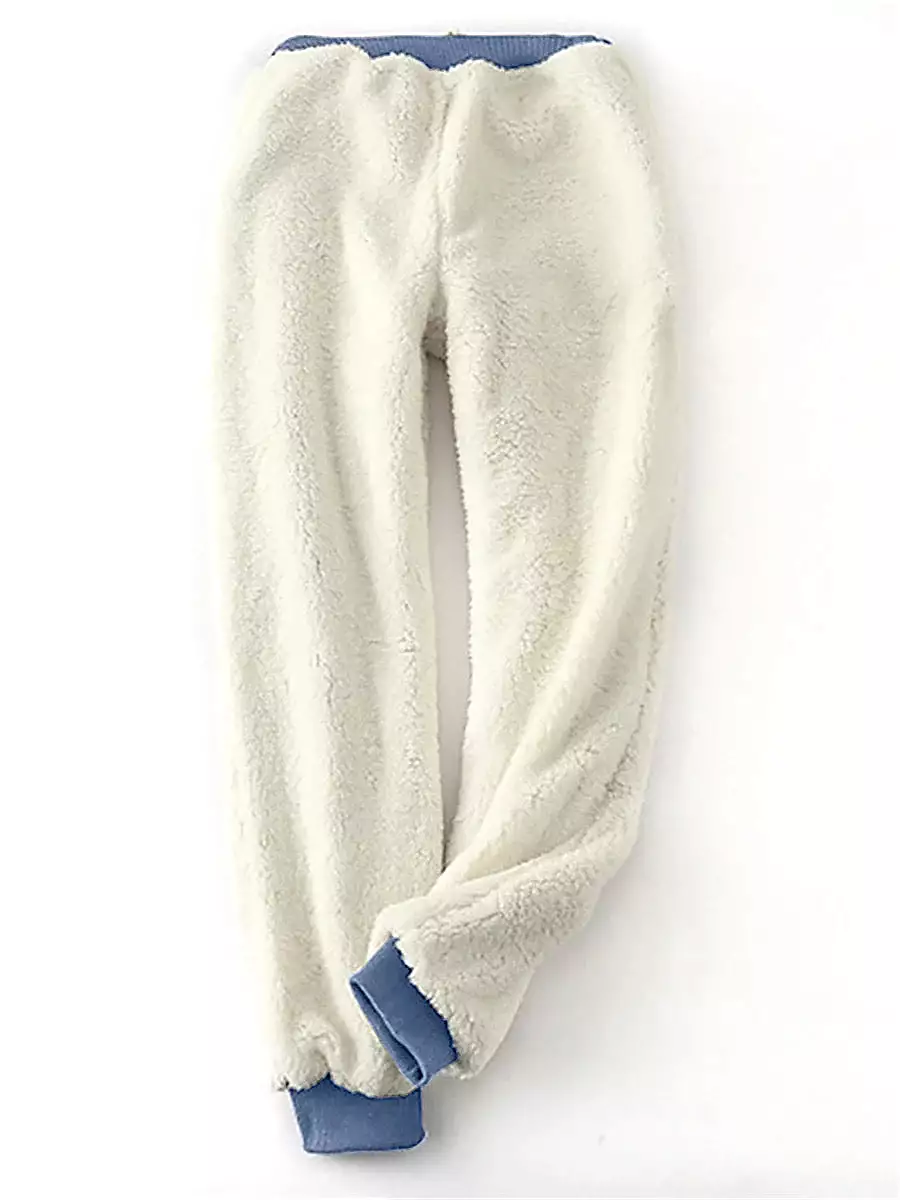 Blue Women's Cozy Fleece Pajama Ensemble