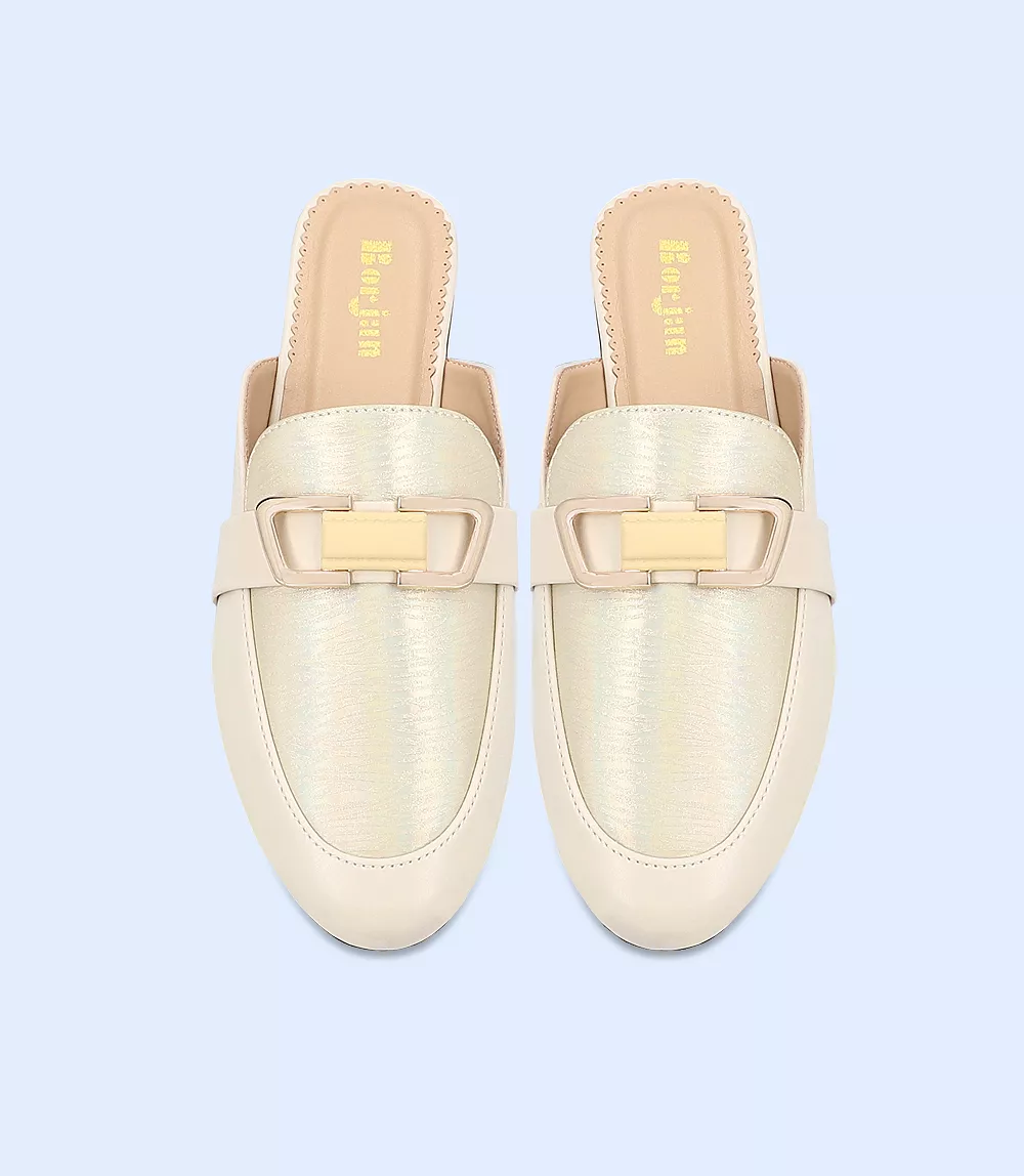 BW8159-OFF WHITE-Women Casual Mules