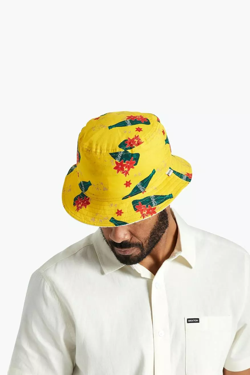 Coca-Cola Good Day Reversible Bucket Hat  - Yellow/White