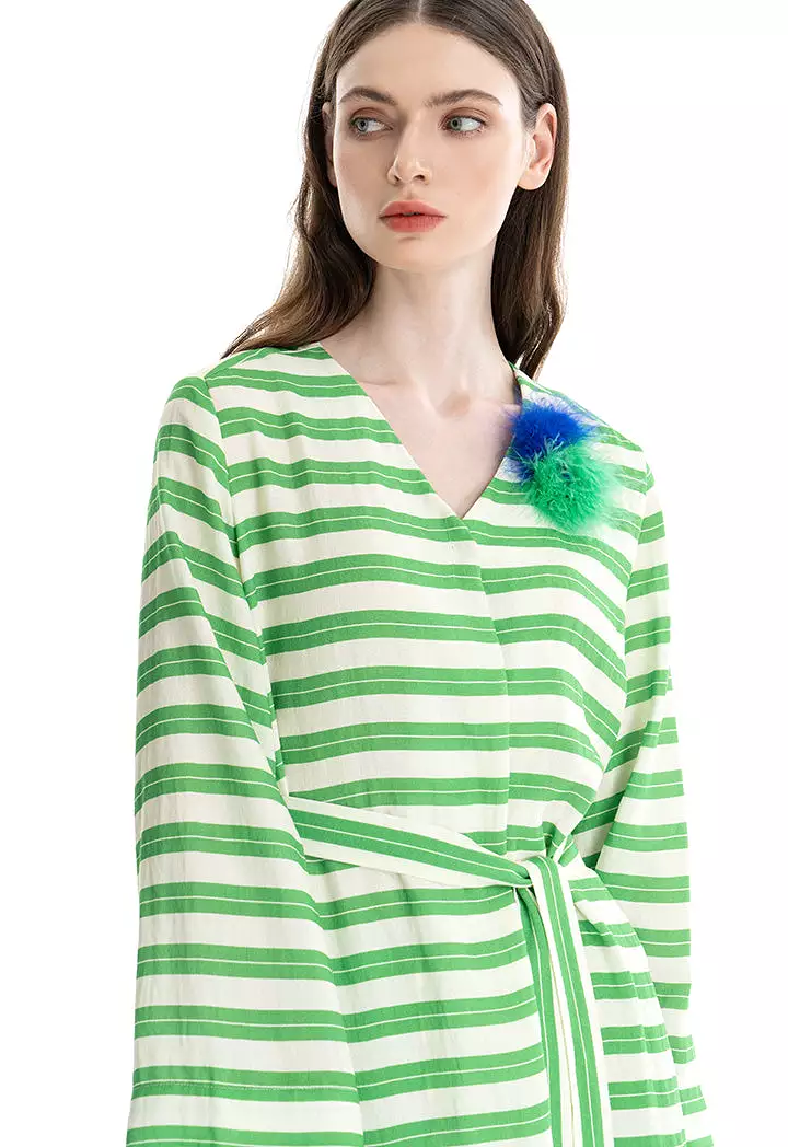 Colorful Wide Stripes Outer Jacket