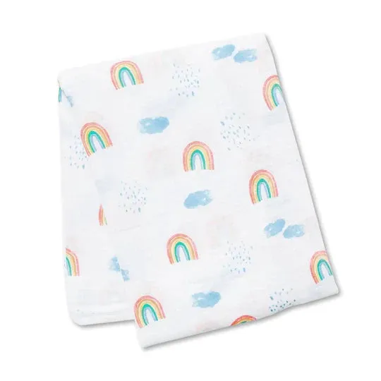 Cotton Swaddle, Rainbow Sky