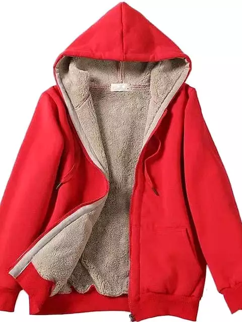 Cozy and Stylish Women's Zippered Hooded Winter Jacket