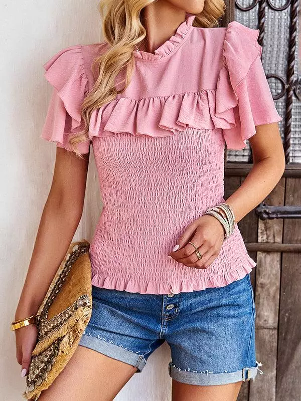 Elegant Ruffled Summer Top