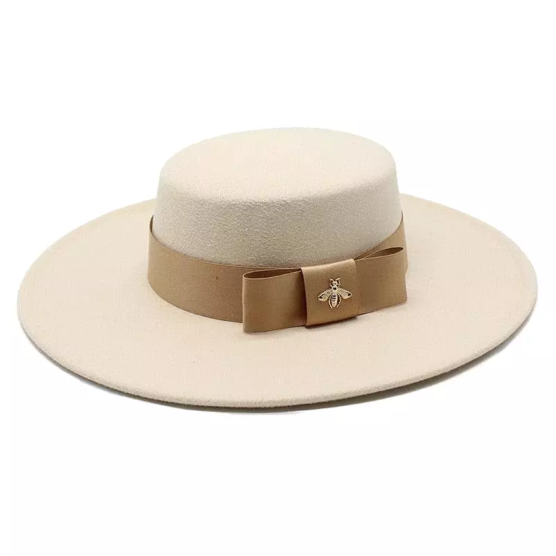 Fedora Hat For Women - Bowknot Flat Top