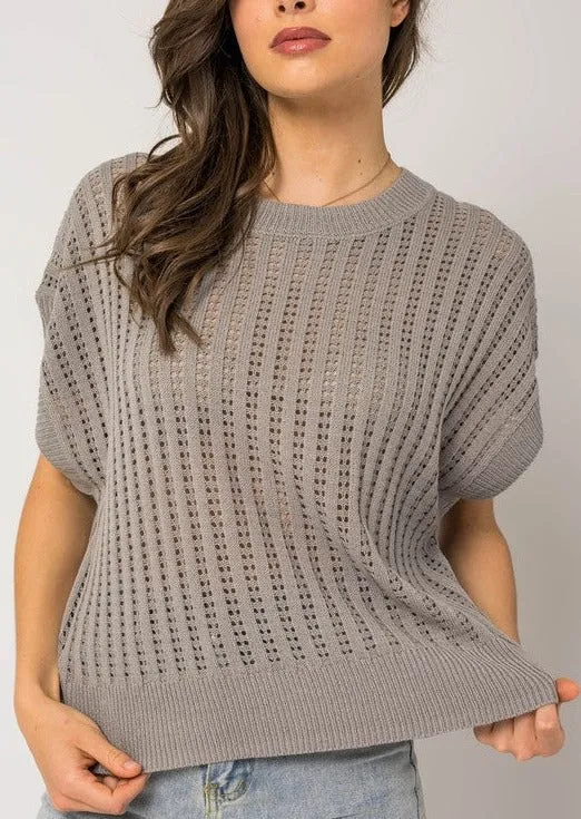 FINAL SALE - Open Boxy Knit Tops - 2 Colors!