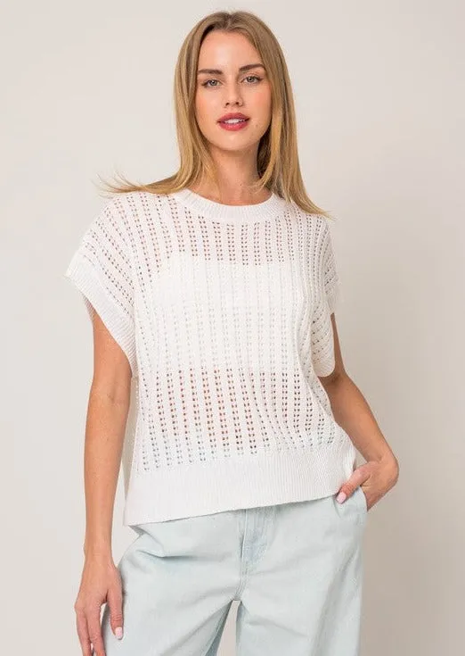 FINAL SALE - Open Boxy Knit Tops - 2 Colors!