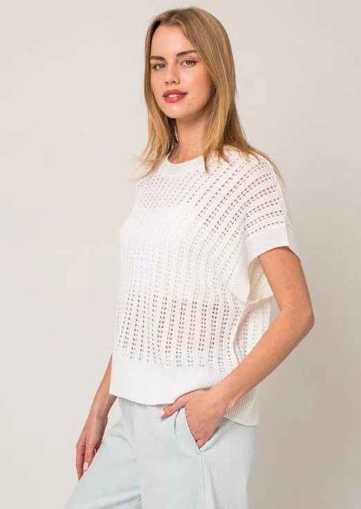 FINAL SALE - Open Boxy Knit Tops - 2 Colors!