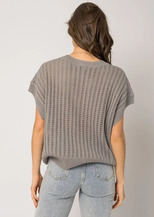 FINAL SALE - Open Boxy Knit Tops - 2 Colors!