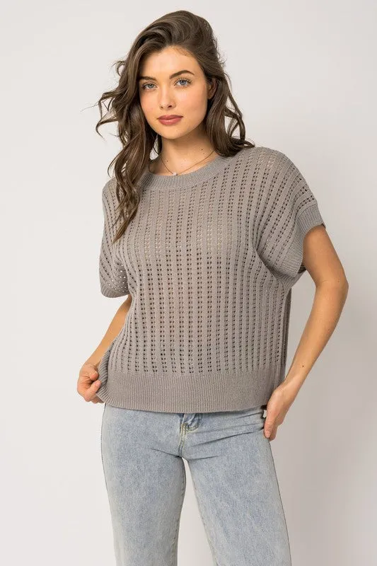 FINAL SALE - Open Boxy Knit Tops - 2 Colors!