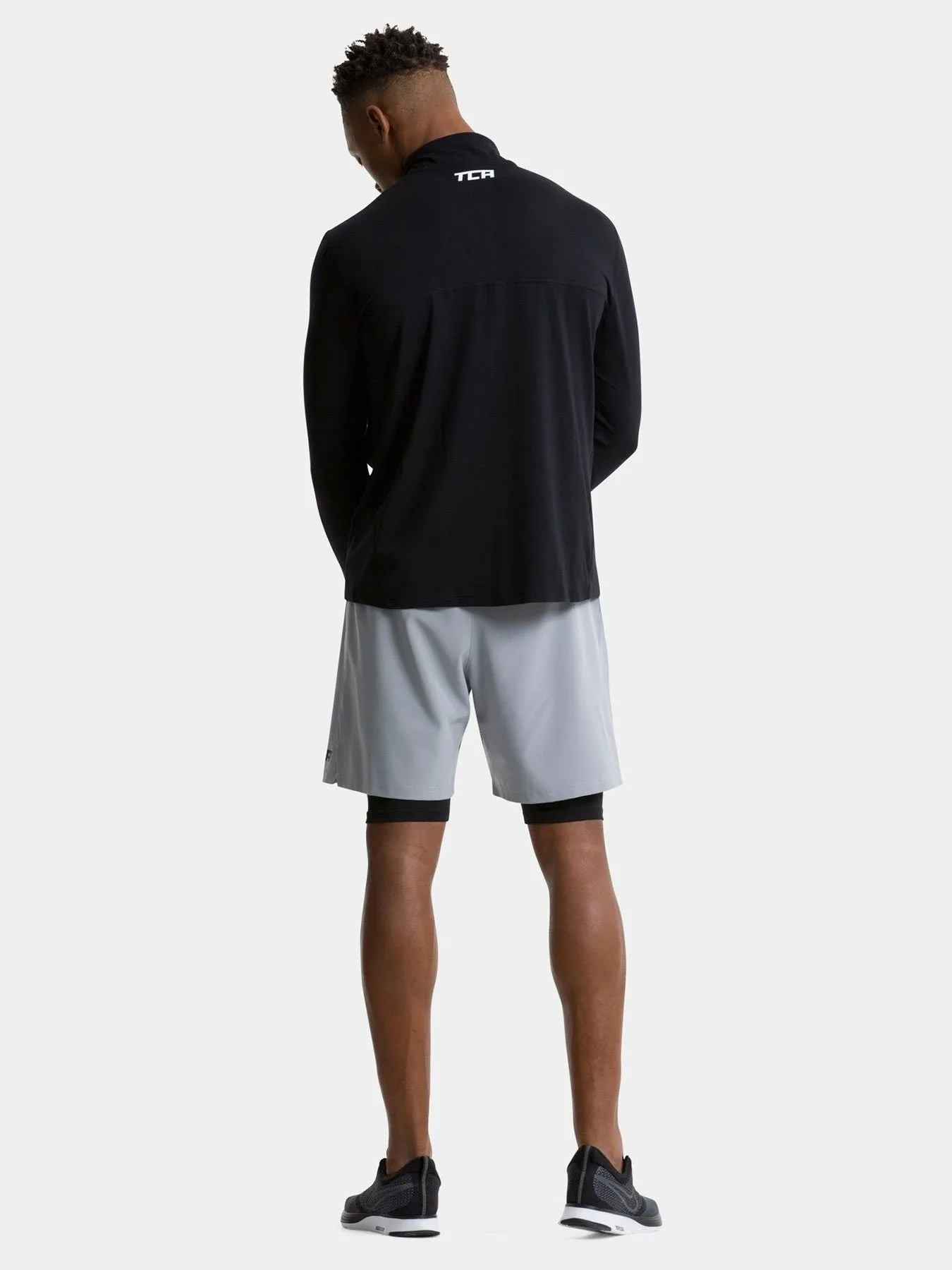 Fusion Half Zip Running Top For Men With Thumbholes & Chest Zip Pocket