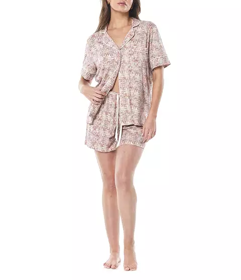 Gingerlilly TORI Coffee Zig Zag Modal PJ Set