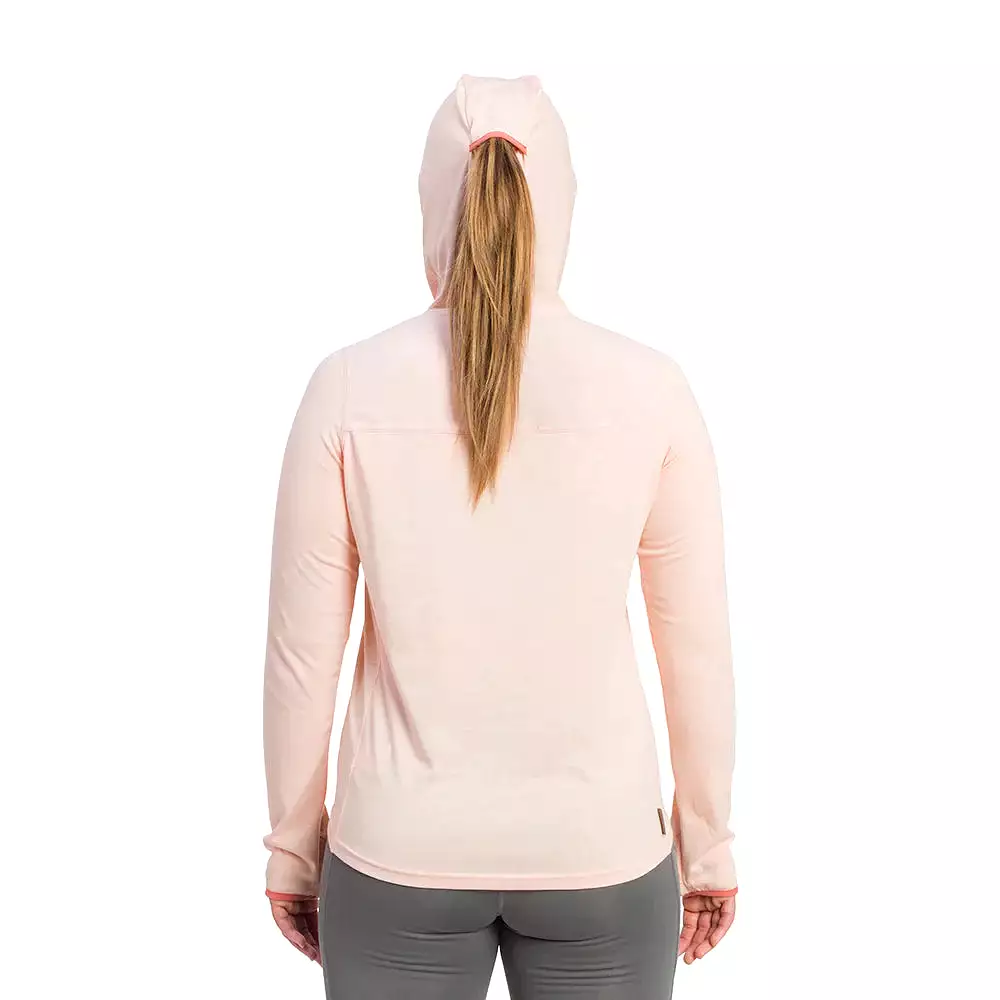 Grundens Women's Shorebreak Performance Lightweight Fishing Hoodie in Peach