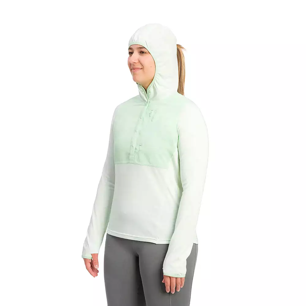 Grundens Women's Shorebreak Performance Lightweight Fishing Hoodie in Peach