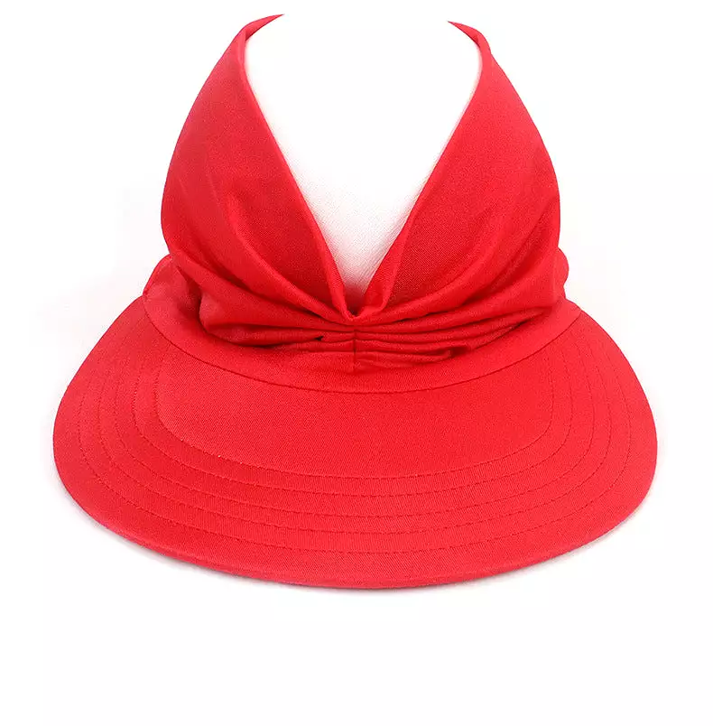 Haute Edition Women's Ruched Stretchy Headband Sun Visor Hat