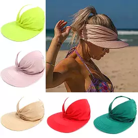 Haute Edition Women's Ruched Stretchy Headband Sun Visor Hat