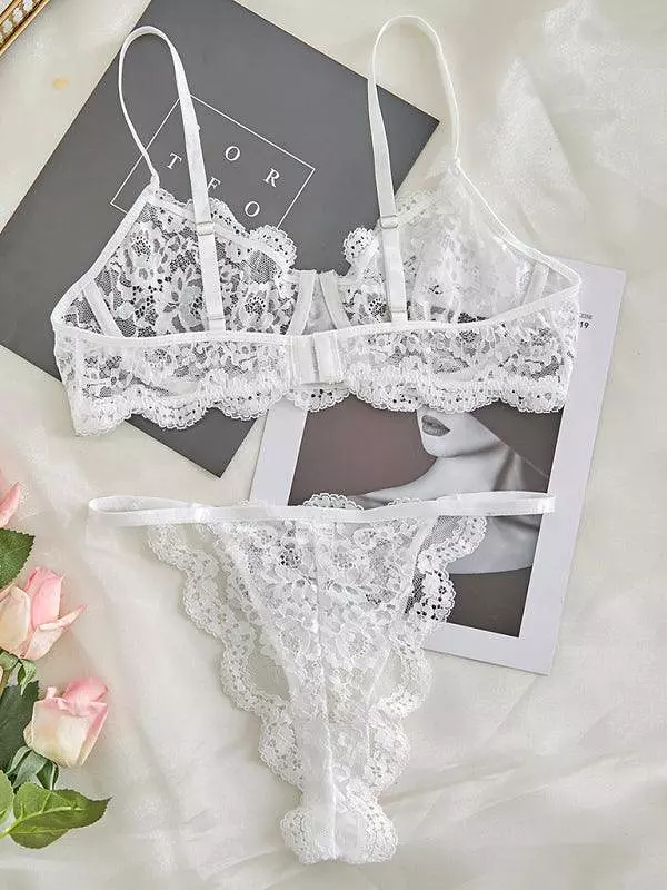 Lace See-through Sexy Women Lingerie Set