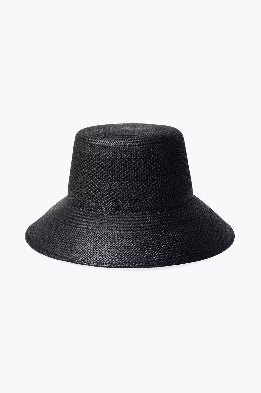 Lopez Panama Straw Bucket Hat - Coronado Black