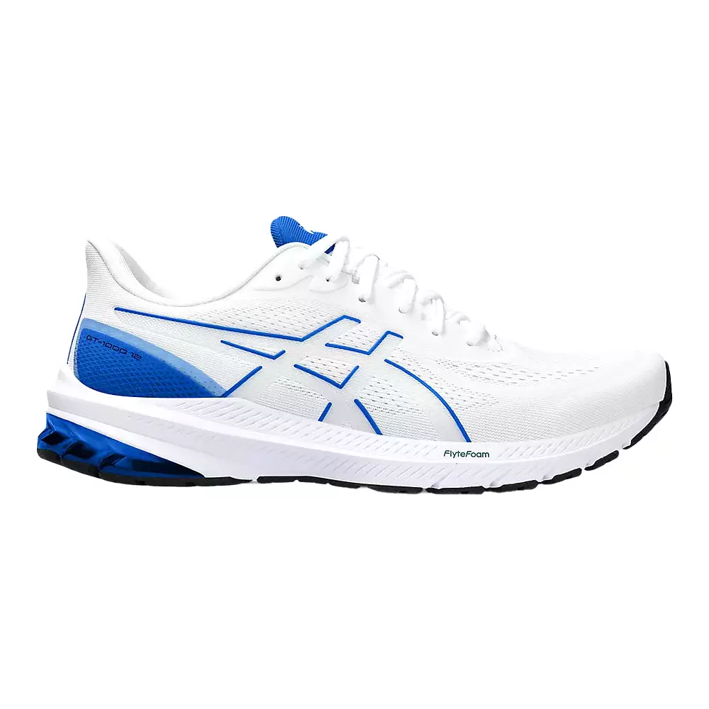 Men's Asics GT-1000 12, White/Illusion Blue, 10.5 D Medium