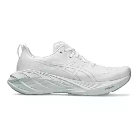 Men's Asics Novablast 4, White/Pale Mint, 12 D Medium