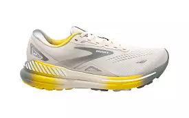 Men's Brooks Adrenaline GTS 23, White Sand/Grey/Cyber Yellow, 11.5 D Medium