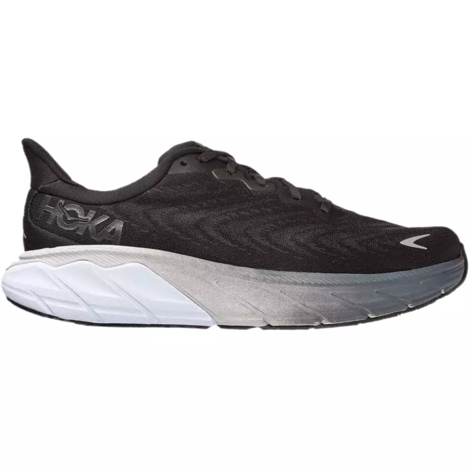 Men's Hoka One One Arahi 6, Black/White, 12.5 D Medium