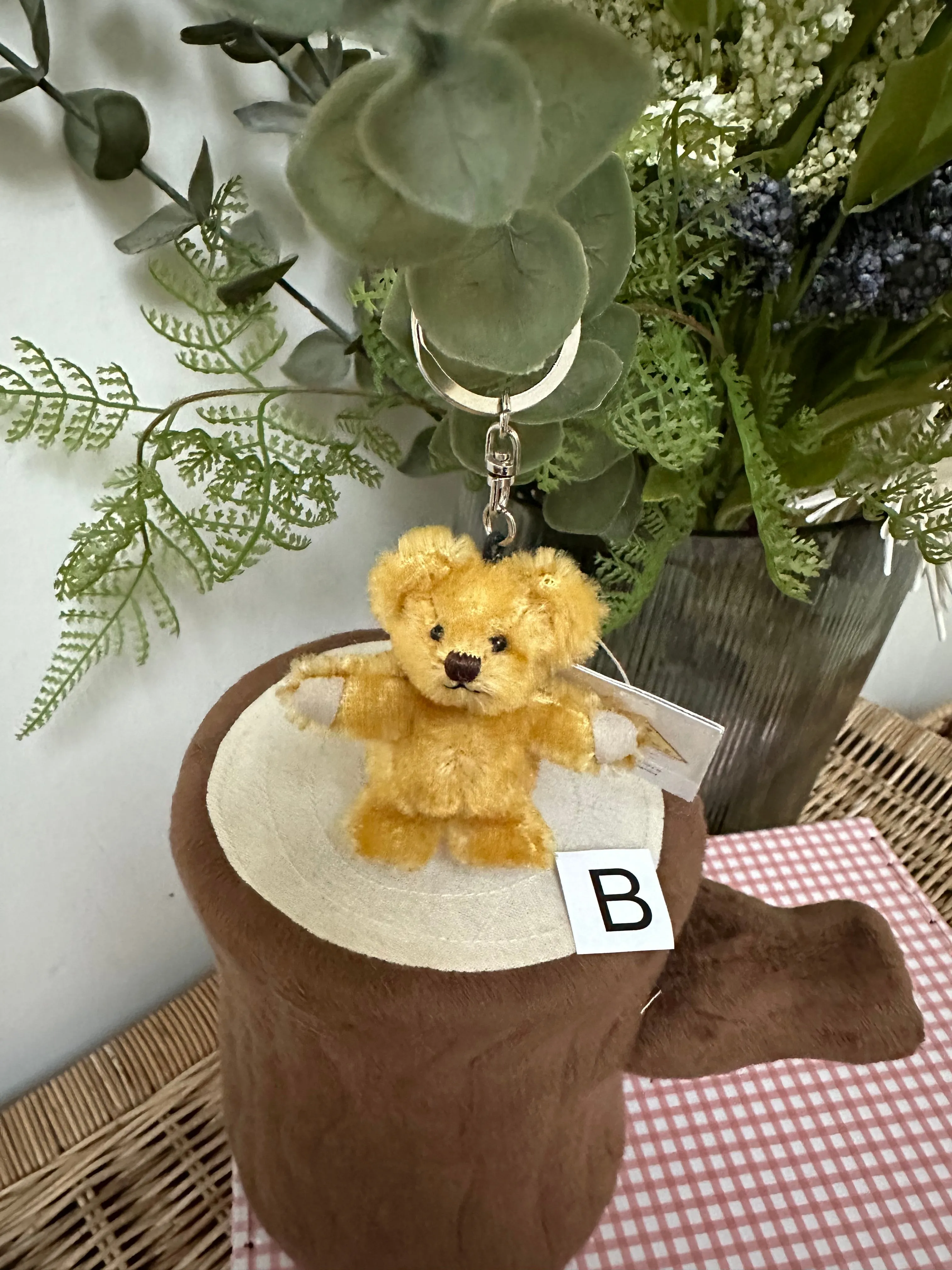 Nostalgia 8cm Key Ring Gold Mohair Bag Charm