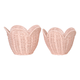 Olli Ella Rattan Lily Basket Set - Blush