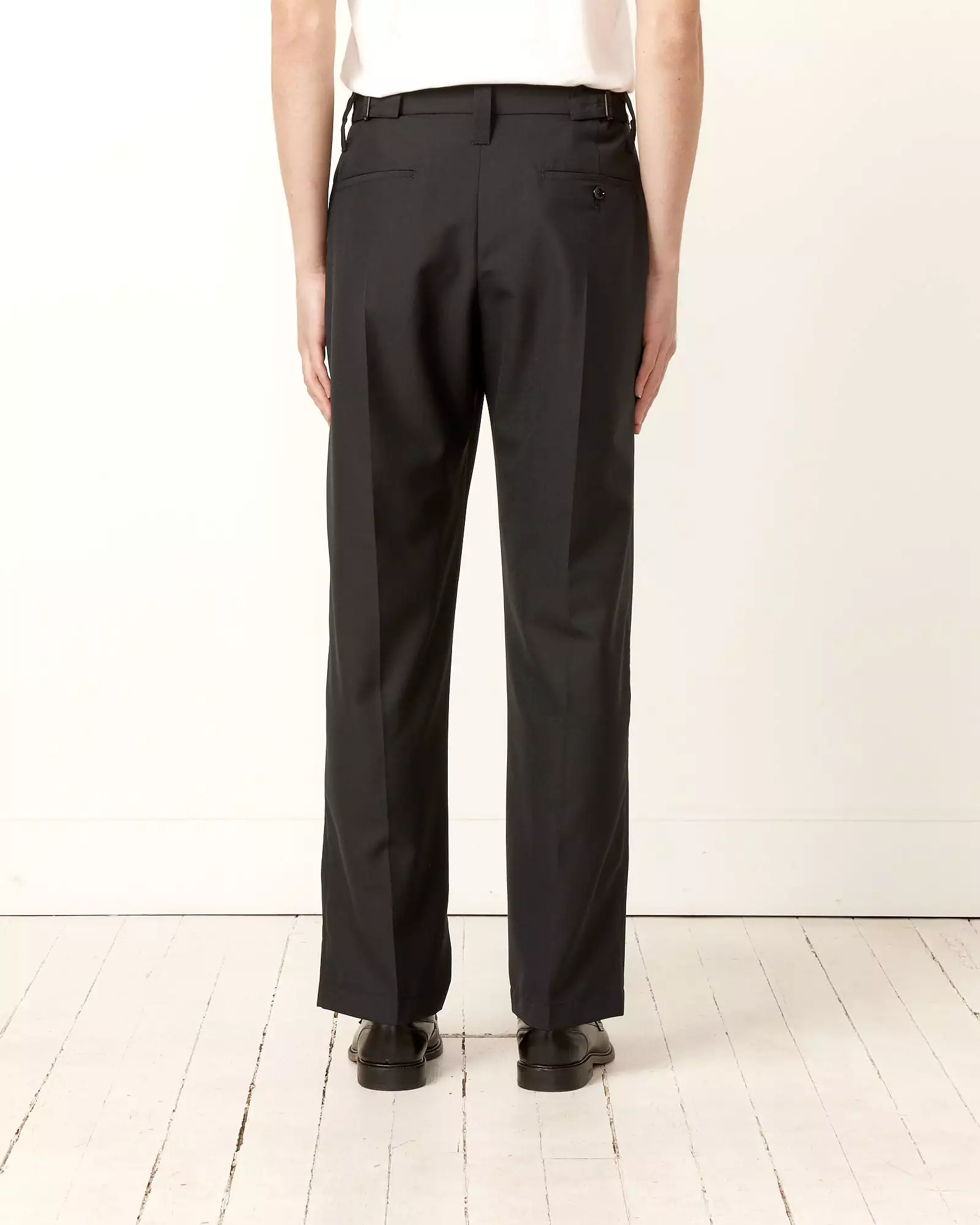 One Pleat Pant in Marine Melange