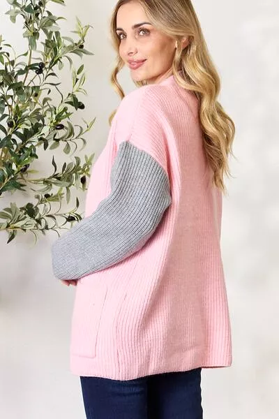 Open Front Cardigan with Pockets