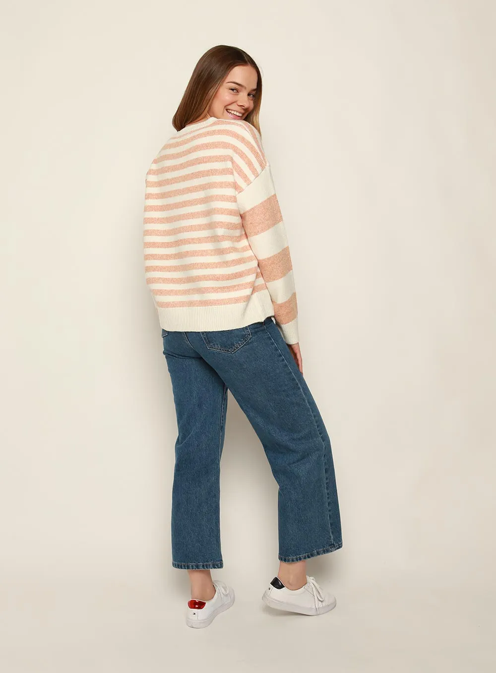 Orianthi Stripe Knit-TAN