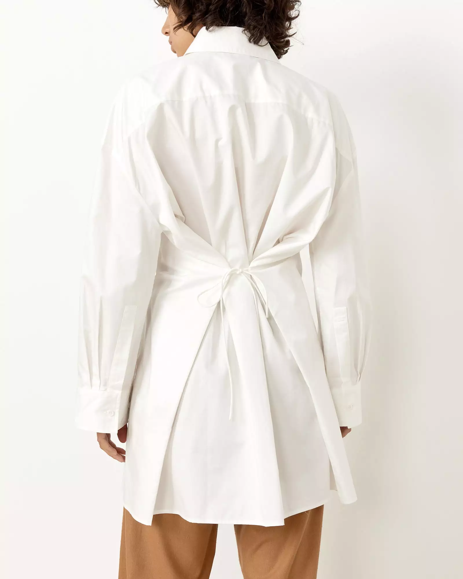 Oversized Shirt Dress in White