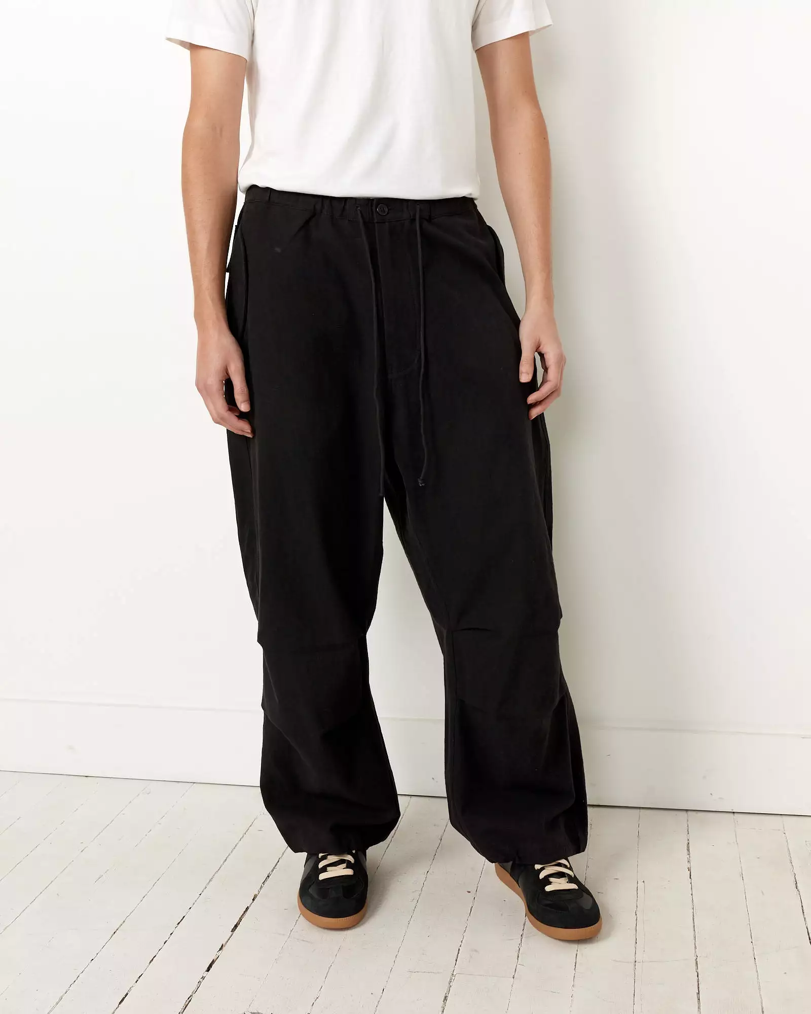 Paco Pants in Black Slub