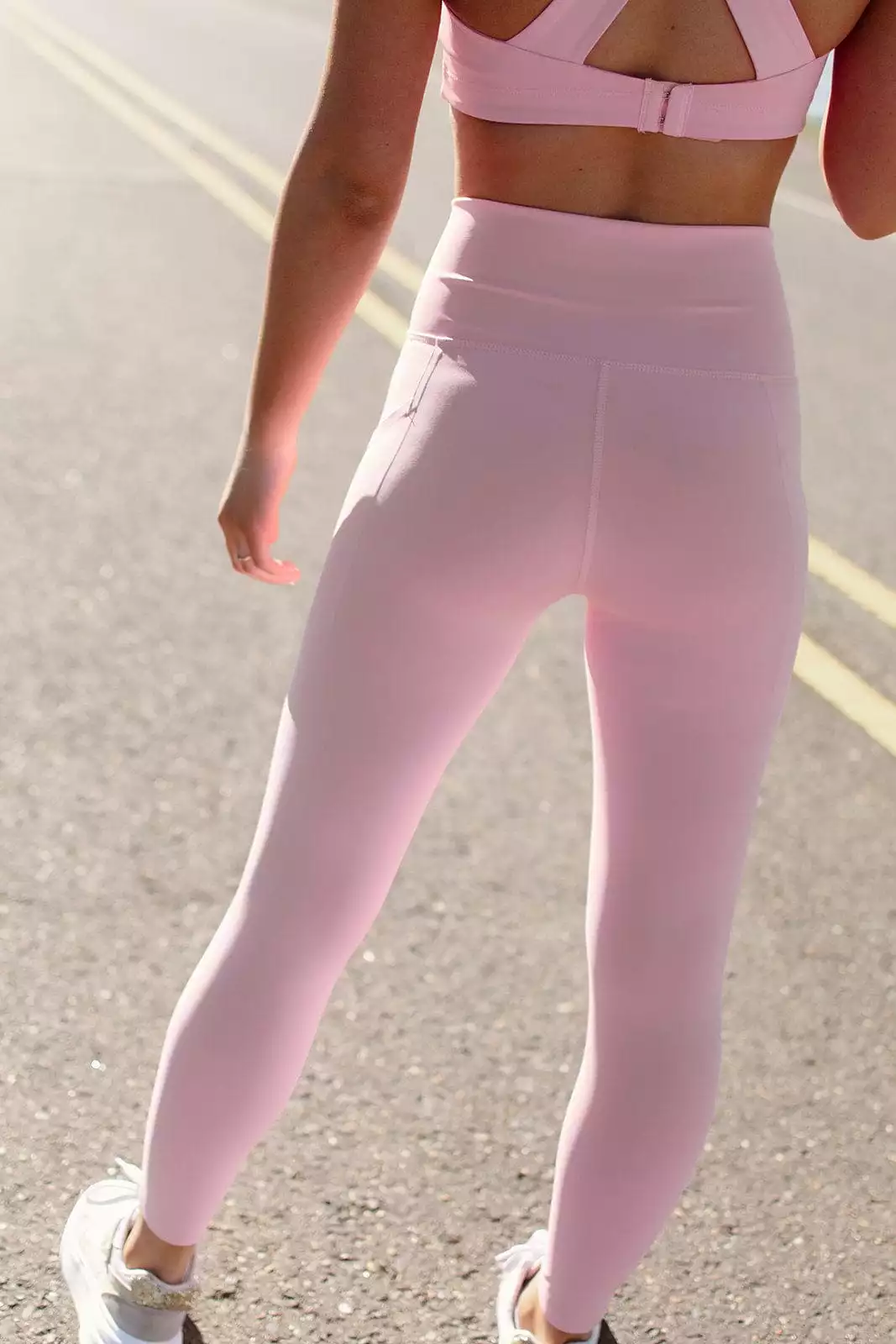 Pink Active Set High Waist Leggings