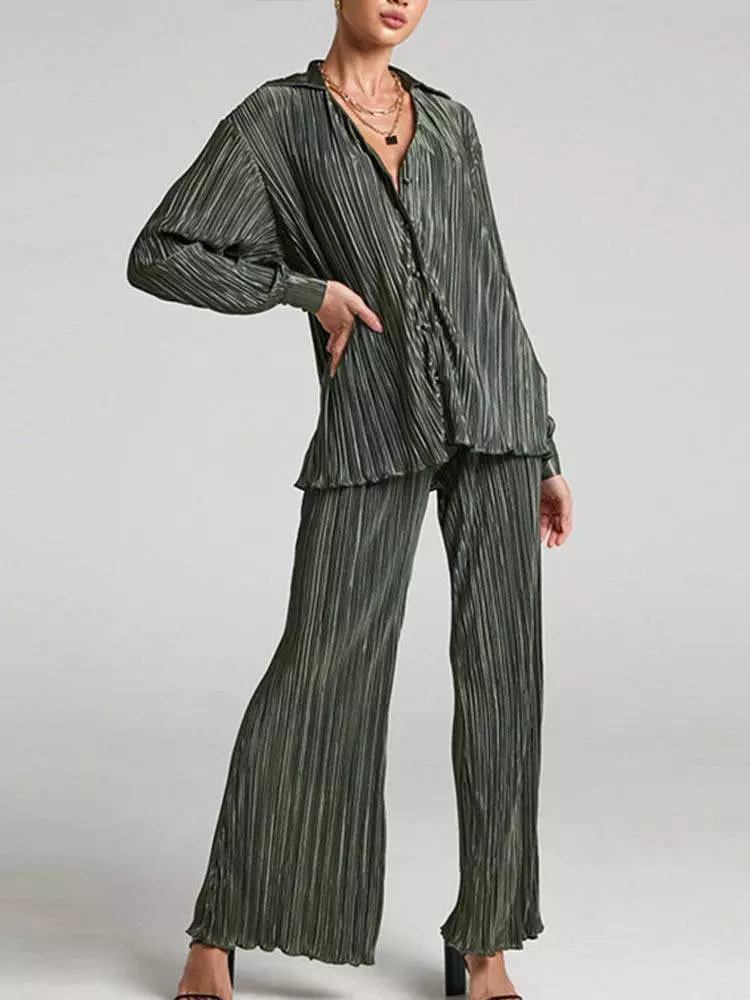 Pleated Oversized Outfit Set