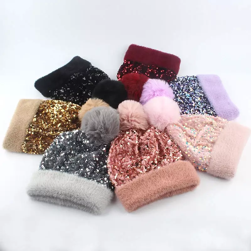 Sequins Beanie Skullies