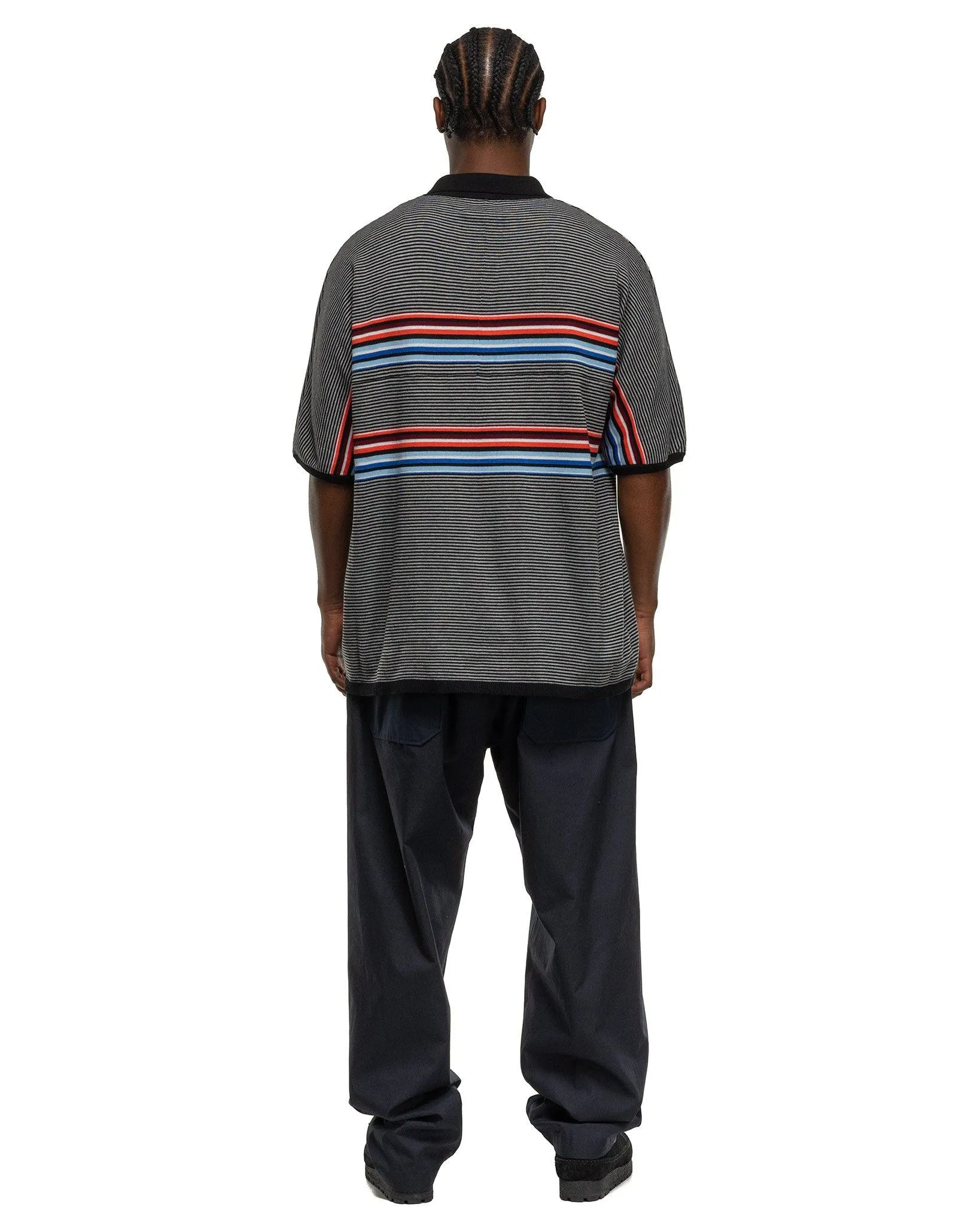 Stripe Knit Polo Multi