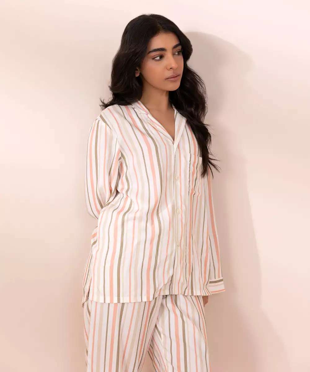 Striped Cotton Pj Set