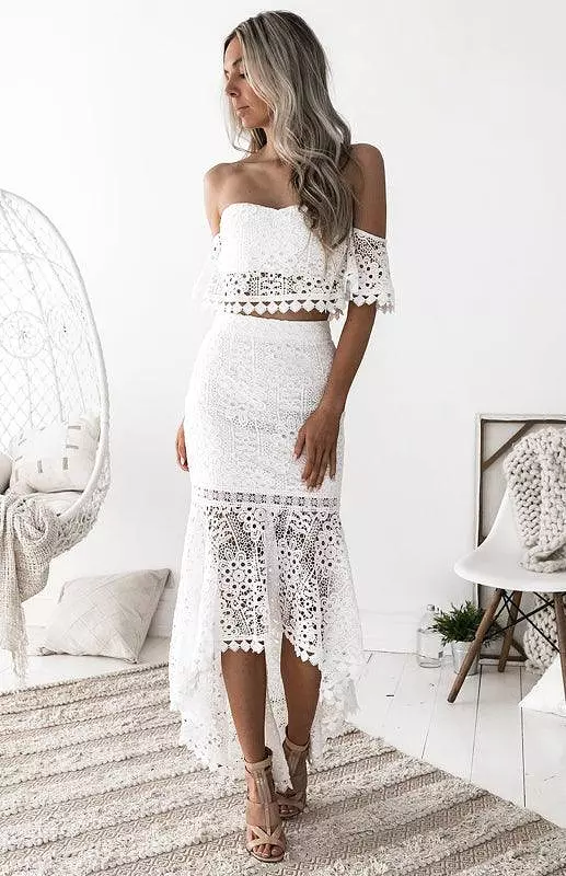 Stylish 2-Piece Lace Clothing Set