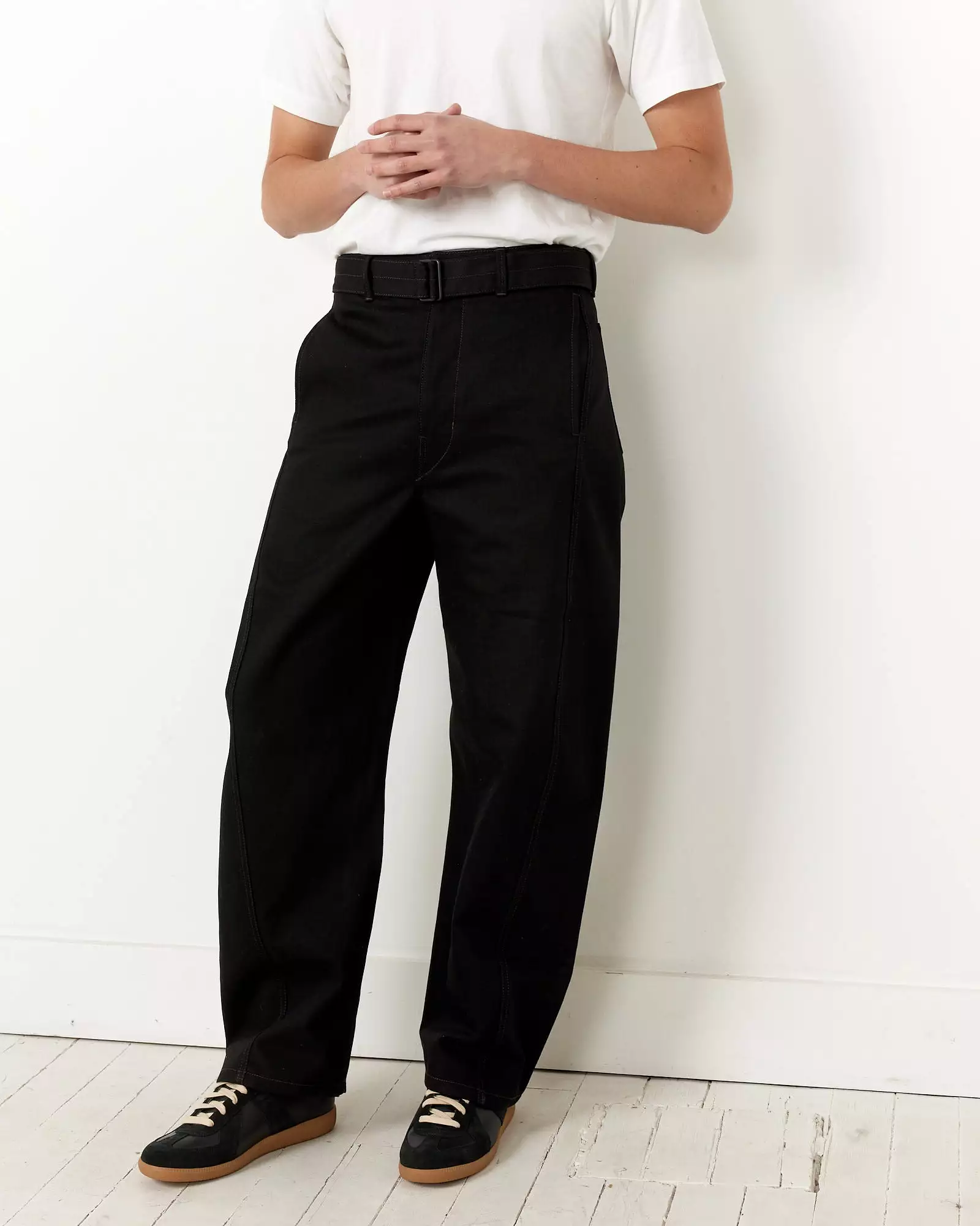 Twisted Belted Pant in Black