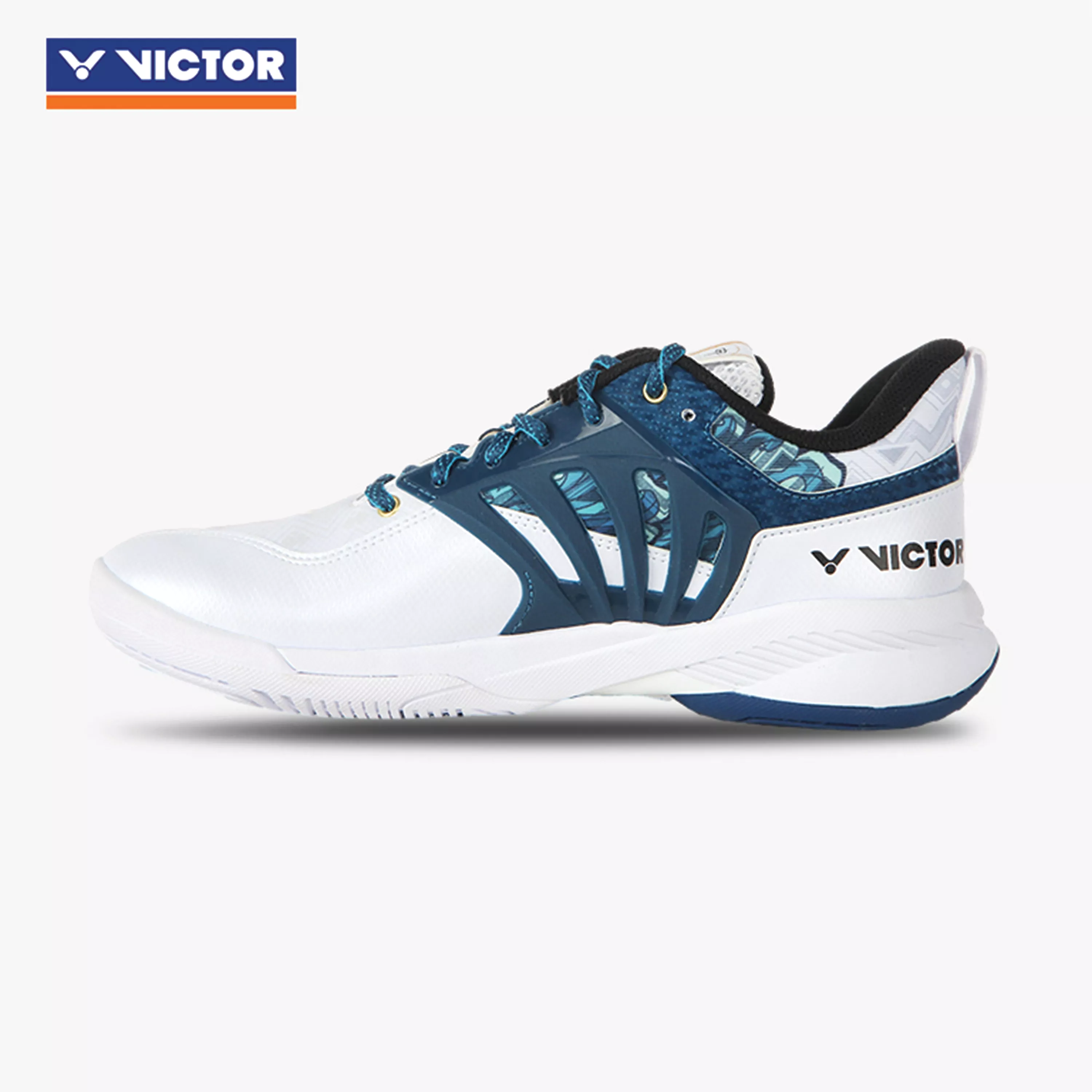 Victor A790CNY AB Badminton Shoes White/ Blue MEN'S